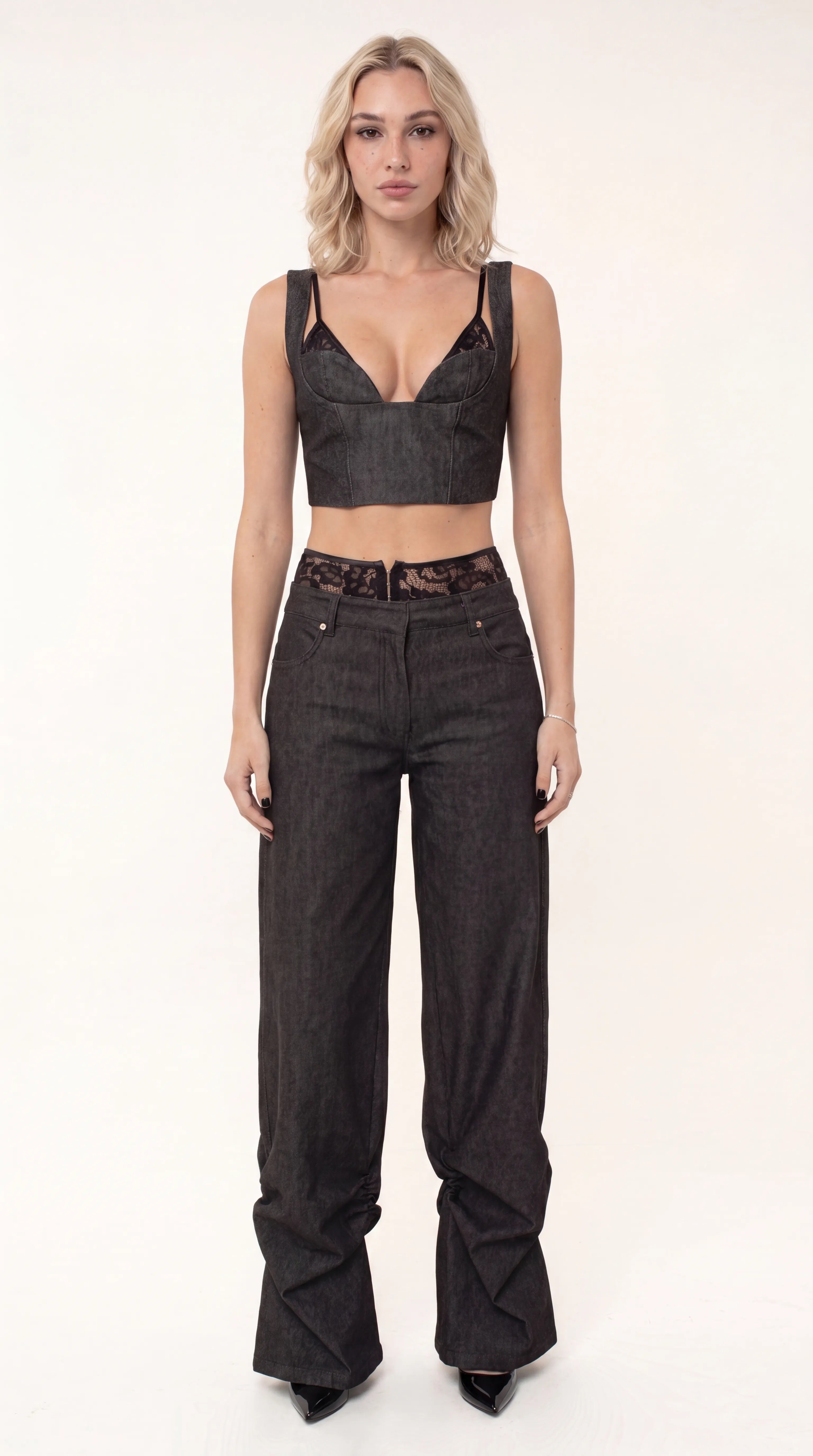Top Bra lace Gray