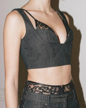 Top Bra lace Gray