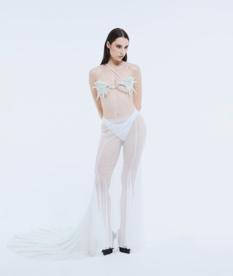 White Mesh Siren Skirt