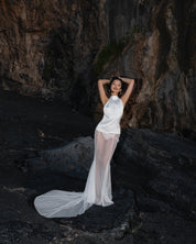 White Mesh Siren Skirt
