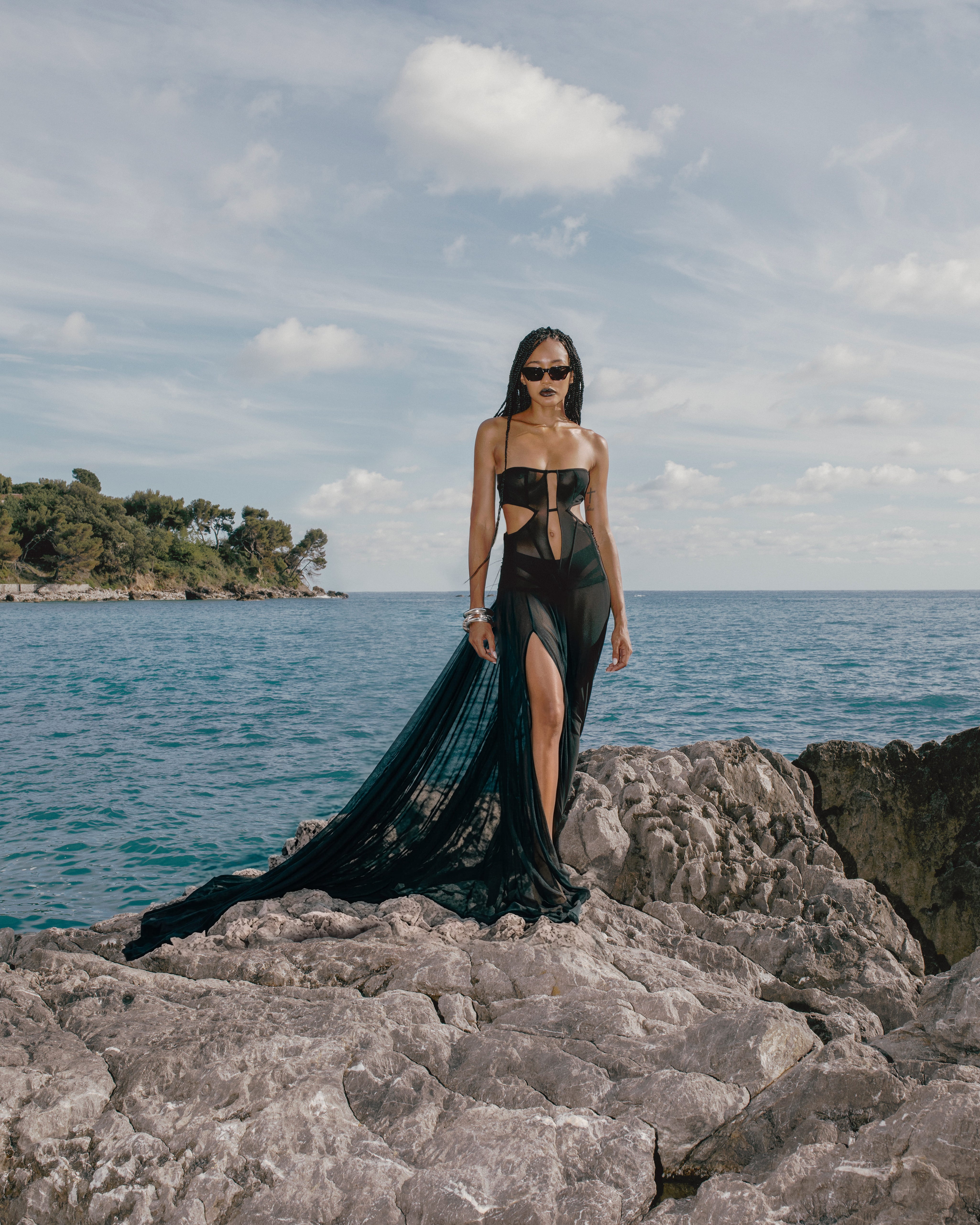 Sheer Mesh Siren Gown