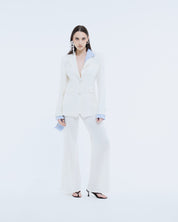 White Ecru Linen Jacket