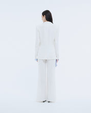 White Ecru Linen Jacket