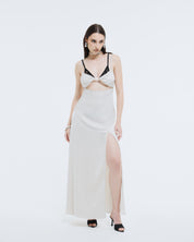 Ivory Origami Silk Dress