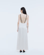 Ivory Origami Silk Dress