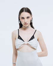 Ivory Origami Silk Dress